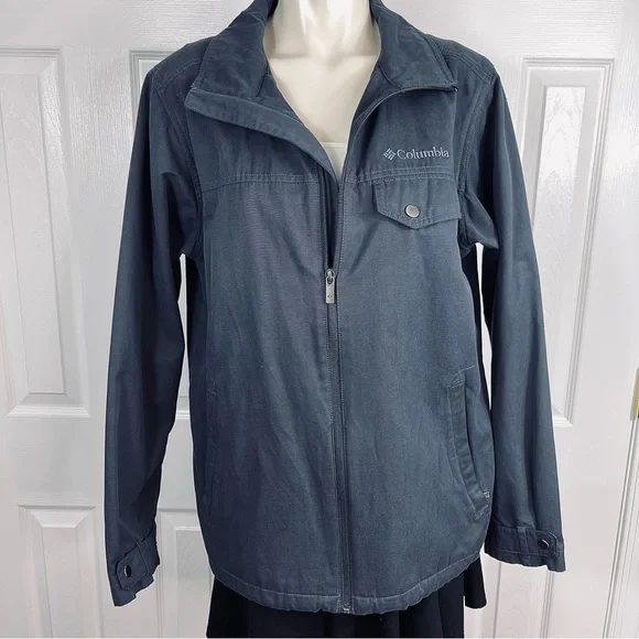SOLD 🌟COLUMBIA Canvas zip up jacket Men’s blue Venture Creek Jacket lightM - Picture 12 of 12